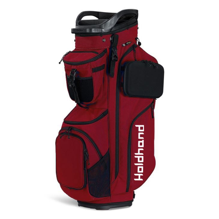 Custom Logo and Pattern High Quality Polyester Red Color Golf Cart Bag OEM