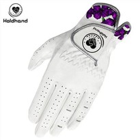 Purple Color Synthetic Leather Golf Gloves With Flower Printing Design
