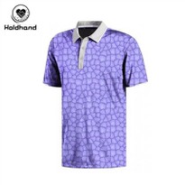 Purple Polo Shirt Golf Tracksuit Comfortable Cotton Polo