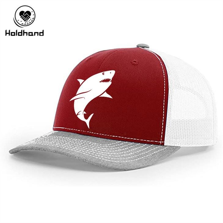 Red Shark Logo Hat Custom Golf Hat