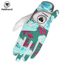 Soft Weather PU Synthetic Leather Golf Gloves Flower Printing Design