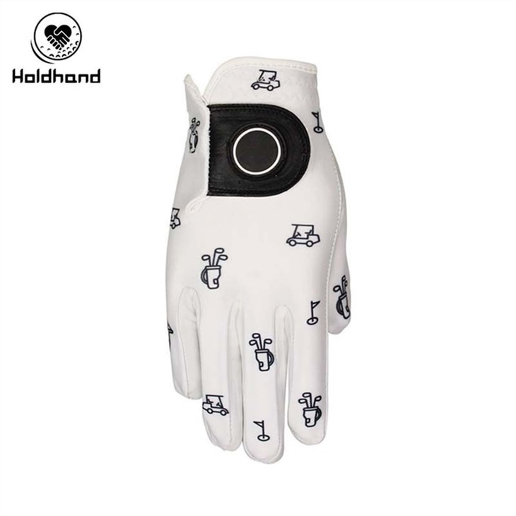 Softness And Breathable Holes Cabretta Leather Breathable Durable Material Mesh Golf Glove Left Hand For Men