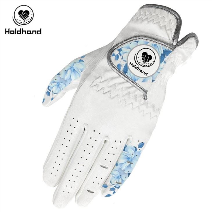 Softness And Breathable Holes Cabretta Leather Breathable Durable Material Mesh Golf Glove Left Hand For Men