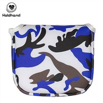 Special Designs High Quality Golf Putter Cover Blue Camouflage Mallet Golf Head Cover With Custom Logo