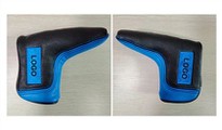Spliced PU Leather Putter Head Cover With Embroidery Logo OEM Brand
