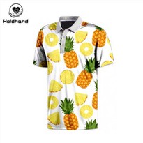 Summer Sweet Floral Print Short Sleeve Men's Golf Polo Shirt