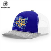 Manufacturer Trucker Hat Mesh Baseball Cap Adjustable Snapback English Letter Flower Pattern Design