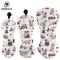 Very Cute Golf Headcover With Custom Print PU Leather