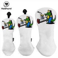 Wholesale PU Leather Golf Club Wood/fairway Headcovers Custom Logo Design 1 3 5 Set Shark Pattern