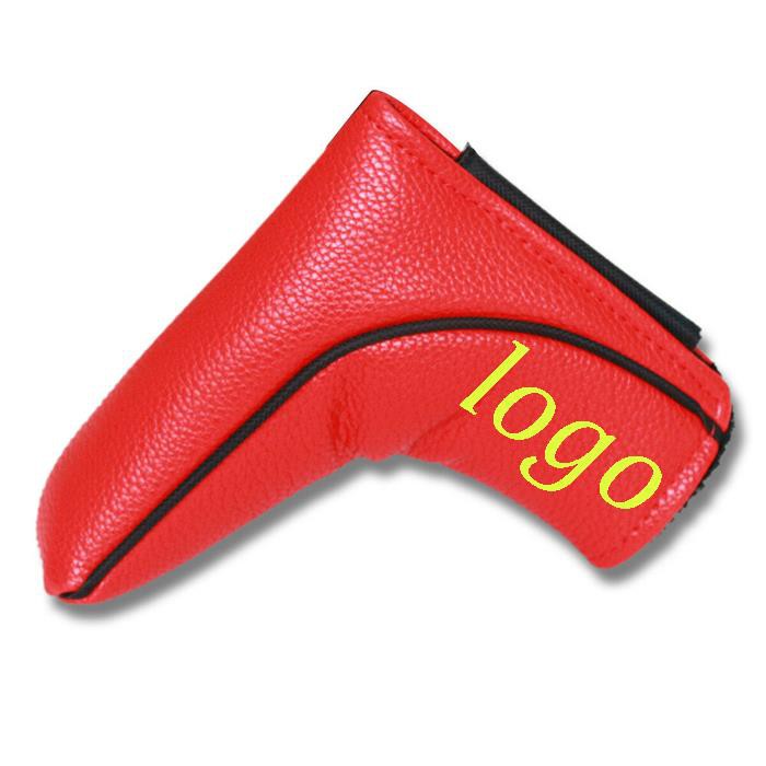 Wholesales Vivid Red Custom Logo Pu Putter Head Covers