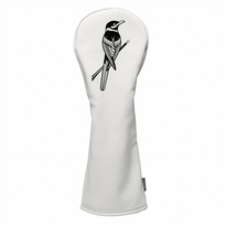 Bird Embroidery Printed PU Faux Leather Golf Club Headcover Driver Cover