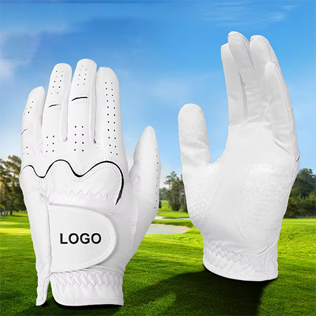 Custom Anti-slip Palm Breathable Soft Golf Gloves Cabretta Leather