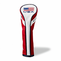 Golf Headcover Club Barrel Shape Custom Golf Headcover Embroidery PU Leather Sherpa Driver Golf Head Covers