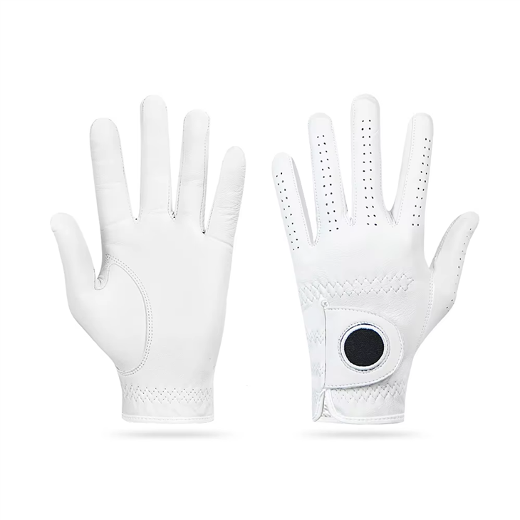 High Quality Cabretta Leather Breathable Durable Material Mesh Golf Glove Left Hand For Men&Colorful Custom