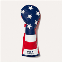 High Quality PU Leather USA Golf Headcover Custom Logo Golf Driver Fairway Wood Headcover OEM Golf Club Head Cover