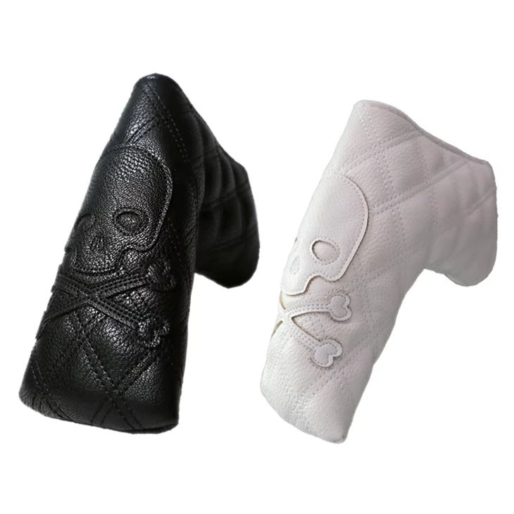 OEM Golf Blade Putter Cover Golf Headcover Pu Leather Embroidered Logo Golf Putter Head Covers